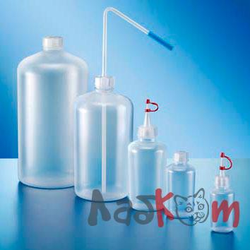 Бутыль Kautex узкогорлая 1000 мл, LDPE, круглая с высокими плечами, 28 мм, естественный цвет, без крышки