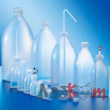 Бутыль Kautex узкогорлая 500 мл, LDPE, круглая, естественный цвет, с винтовой крышкой