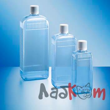 Бутыль Kautex узкогорлая 500 мл, PVC, прямоугольная, 25 мм, прозрачный цвет, без крышки