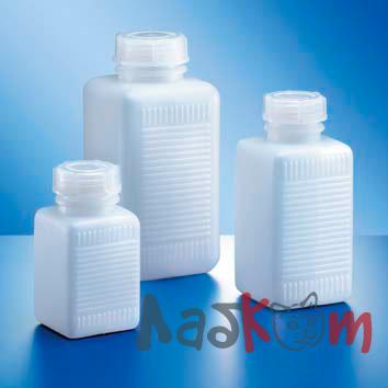 Бутыль Kautex широкогорлая 1000 мл, HDPE, квадратная, ? 50 мм, естественный цвет, без крышки