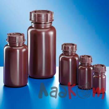 Бутыль Kautex широкогорлая 50 мл, LDPE, круглая, коричневый цвет, с винтовой крышкой