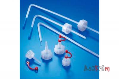 Винтовой капельный дозатор Kautex, HDPE, с крышкой, естественный цвет, 18 мм, для бутылей-капельниц объемом 10/25/50 мл