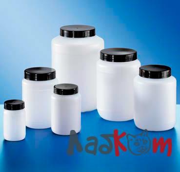 Контейнер Kautex широкогорлый 100 мл, HDPE, круглый, 40 мм, естественный цвет, без крышки