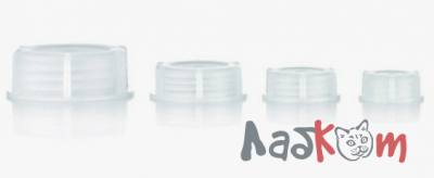 Крышка винтовая Kautex, PP, с защитным кольцом и уплотнением PTFE, белый цвет, 45 мм, для бутылей "ClearGrip" объемом 500/1000 мл