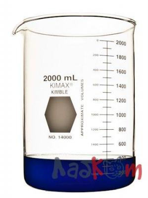 Стакан Гриффина Kimble 2000 мл, низкий, с градуировкой, с носиком, стекло
