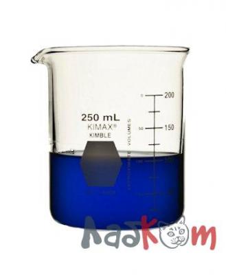 Стакан Гриффина Kimble 250 мл, низкий, с градуировкой, с носиком, стекло