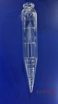 Центрифужная пробирка 100 мл, по ASTM D91, макс. длина 203 мм, цилиндрическая, коническое дно, стекло