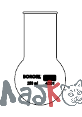 Колба BOROSIL, круглодонная, с широким горлом, ISO 24450, 500мл