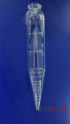 Центрифужная пробирка Borosil 100 мл, по ASTM D96, цилиндрическая, коническое дно, стекло