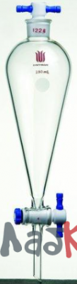 Делительная воронка 10 мл, 14/20, кран 2 мм, PTFE F471010
