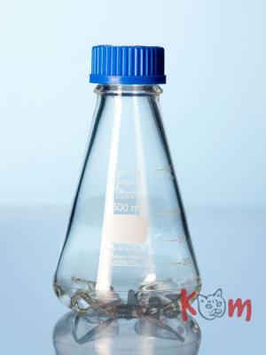 Колба DURAN Group 500 мл, коническая, с 4-мя нижними перегородками, с крышкой, стекло